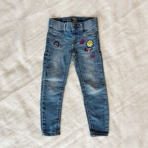 Wonder Nation Toddler Girl Embroidered Skinny Jeans